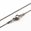 Non-Tarnish Classic Plain 304 Stainless Steel Mens Womens Snake Chain Necklaces X-STAS-M174-018P-B-1