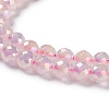 Electroplated Natural Rose Quartz Beads Strands G-Z038-A03-01AB-4
