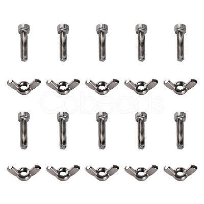 Gorgecraft 20Pcs 2 Style 304 Stainless Steel Nut DIY-GF0004-45-1