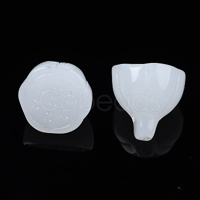 Imitation Jade Glass Charms GLAA-S054-24A-1