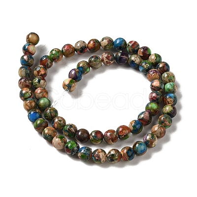 Dyed Natural Imperial Jasper Beads Strands G-Q161-A02-02-1