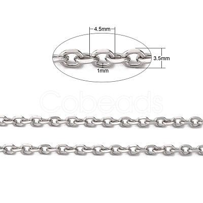 Tarnish Resistant 304 Stainless Steel Cable Chains CHS-K002-28-1