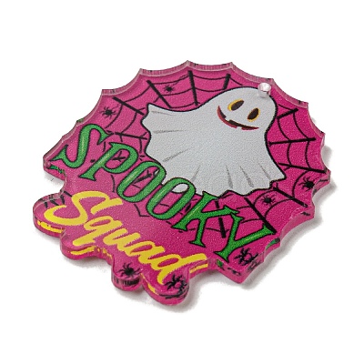 Halloween Printed Acrylic Pendants OACR-P026-D06-1