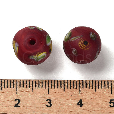 Handmade Frosted Lampwork Beads LAMP-C016-04C-01-1