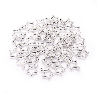 Tarnish Resistant 304 Stainless Steel Charms X-STAS-F187-07P-1