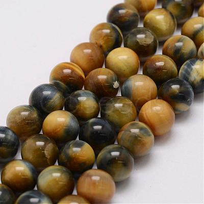 Natural Tiger Eye Bead Strands G-P230-08-F-6mm-1