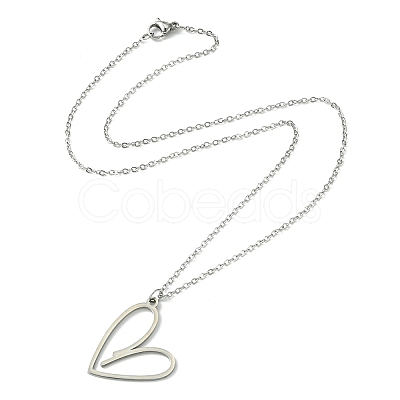 Non-Tarnish 304 Stainless Steel Pendant Necklace for Women NJEW-JN04387-02-1