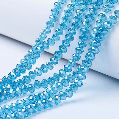 Electroplate Glass Beads Strands EGLA-A034-T4mm-A13-1