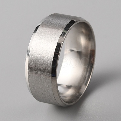 201 Stainless Steel Plain Band Ring for Women RJEW-WH0010-06C-MP-1