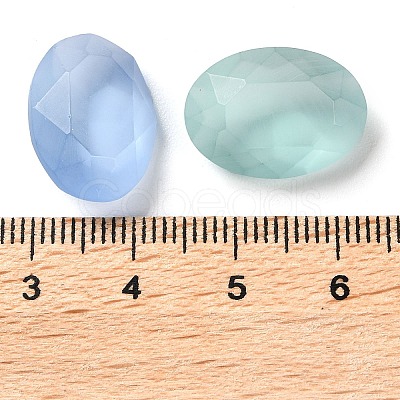 Frosted Glass Rhinestone Cabochons RGLA-G022-05A-1