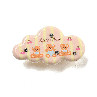 Cute Cloud Resin Alligator Hair Clips AJEW-U004-04E-1