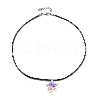 Waxed Cord Necklaces NJEW-P310-08P-01-1