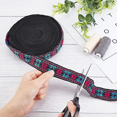 Ethnic Style Polyester Ribbons OCOR-WH0074-29-1