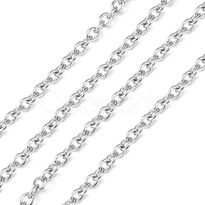 Tarnish Resistant 3.28 Feet 304 Stainless Steel Cable Chains X-CHS-R008-12-1