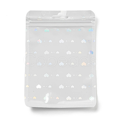 Rectangle Glitter Holographic Plastic Yin-yang Zip Lock Gift Bags OPP-E004-01B-C02-1