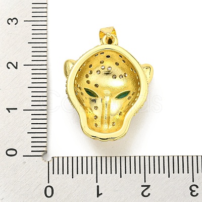 Brass Micro Pave Cubic Zirconia Pendants KK-K354-14A-G-1