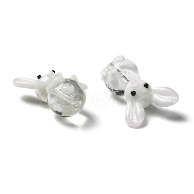 Handmade Bunny Lampwork Beads LAMP-P051-J01-1