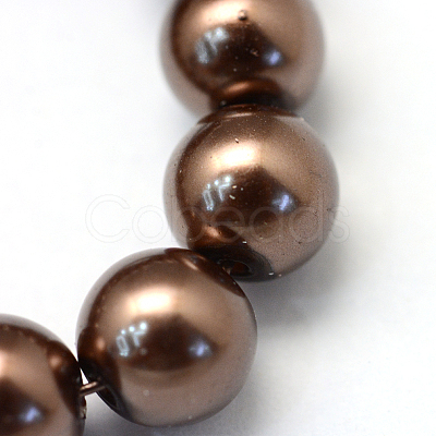 Baking Painted Pearlized Glass Pearl Round Bead Strands HY-Q003-6mm-52-1