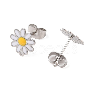 304 Stainless Steel Studs Earring Findings EJEW-H010-01P-1