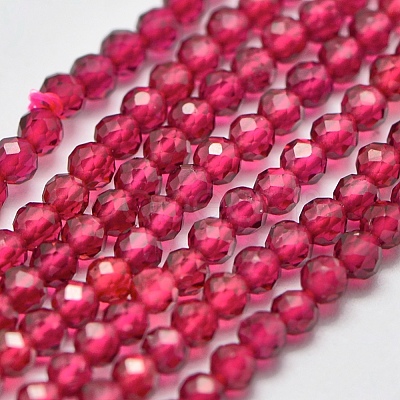 Lab Grown Red Corundum Beads Strands X-G-K207-01E-01-1