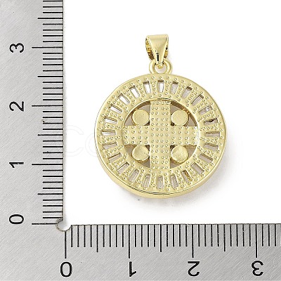 Rack Plating Brass Micro Pave Clear Cubic Zirconia Enamel Pearl
 Pendants KK-R163-01A-G-1