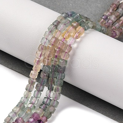 Gradient Color Natural Colorful Fluorite Beads Strands G-NH0034-A02-01-1