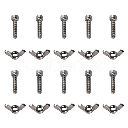 Gorgecraft 20Pcs 2 Style 304 Stainless Steel Nut DIY-GF0004-45-1