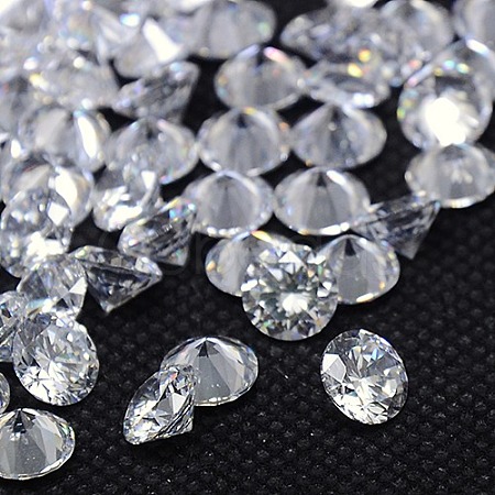 Diamond Shape Grade AAA Cubic Zirconia Cabochons ZIRC-J013-01-6mm-1