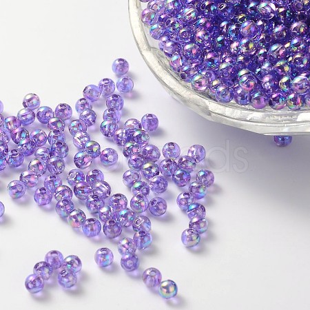 Eco-Friendly Transparent Acrylic Beads PL735-13-1