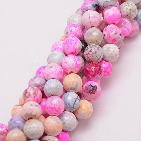 Natural Fire Crackle Agate Bead Strands G-G882-10mm-B04-4-1