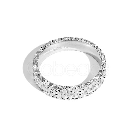 Fish Scale Pattern 925 Sterling Silver Finger Rings RJEW-Q814-13S-1