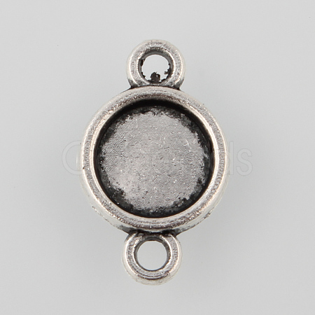 Tibetan Style Alloy Cabochon Connector Settings X-TIBE-M022-12AS-1