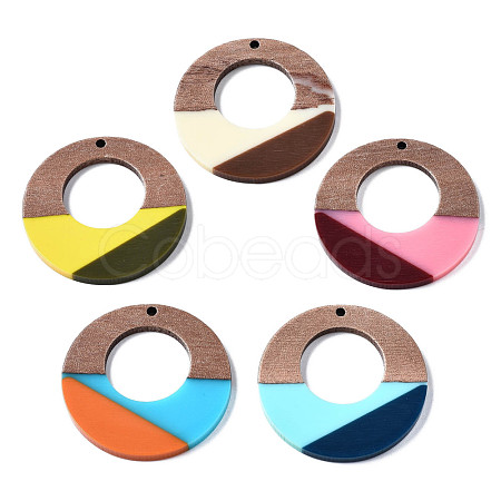 Resin & Walnut Wood Pendants RESI-S389-066A-A-1