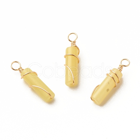 Natural Lemon Jade Pendants PALLOY-JF01453-08-1