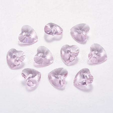 Faceted Glass Rhinestone Charms X-RGLA-F054-10x10-223-1