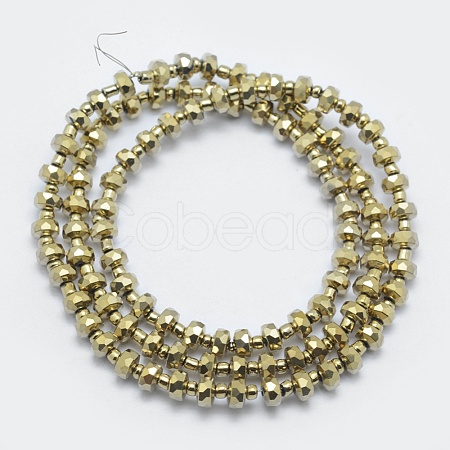 Electroplate Glass Beads Strands EGLA-G026-FP01-1
