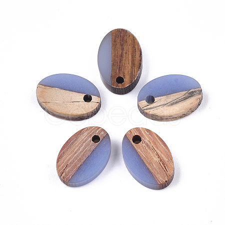 Resin & Walnut Wood Pendants RESI-S358-30B-1