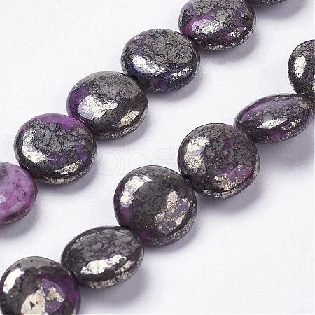 Natural Pyrite Beads Strands G-K181-C01-1