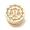 Golden Plated Round Shaped Wax Seal Brass Stamp Head, for Wax Seal Stamp, Constellation, Libra, 15x14mm, Hole: 7mm