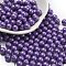 Baking Paint Glass Seed Beads, Round, Medium Purple, 6mm, Hole: 0.9mm, about 1500pcs/pound