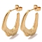 Oval 201 Stainless Steel Half Hoop Earrings for Women, with 304 Stainless Steel Pin, Golden, 25x3mm