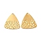 Ion Plating(IP) 304 Stainless Steel Pendants, Triangle Charm, Real 18K Gold Plated, 25.5x13x1mm, Hole: 1.6mm