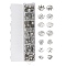 755Pcs 7 Style Iron Bead Caps, Flower, Platinum, 5~10x1~4.4mm, Hole: 1~1.5mm