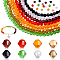 AHADERMAKER 8 Strands 8 Colors Imitation Austrian Crystal 5301 Bicone Beads, Faceted Glass Beads Strands, Mixed Color, 6x5.5~6mm, Hole: 1~1.2mm, about 47~48pcs/strand, 10.24 inch~10.43 inch(26~26.5cm), 1 Strand/color