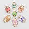 Butterfly Pattern Printed Glass Cabochons, Oval, Mixed Color, 30x20x6mm