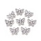 Tibetan Style Alloy Pendants, Cadmium Free & Lead Free, Butterfly, Antique Silver, 13x17x2mm, Hole: 1mm