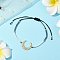 Glass Seed Braided Beaded Bracelets for Women, Moon, Inner Diameter: 1-3/4~3-1/8 inch(4.5~8cm)