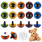 PandaHall Elite 30Pcs 5 Colors Craft Plastic Doll Eyes, Stuffed Toy Eyes, Safety Eyes, Half Round, Mixed Color, 31mm, 6pcs/color