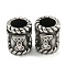 316 Surgical Stainless Steel European Beads, Large Hole Beads, Column, Antique Silver, 15x13x10mm, Hole: 8mm