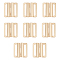 SUPERFINDINGS 8Pcs Alloy Bikini Clips, Bra Clasp Replacement Part, Lingerie Snap Closure, Light Gold, 37x29x4mm, Hole: 4mm and 25x3.5mm